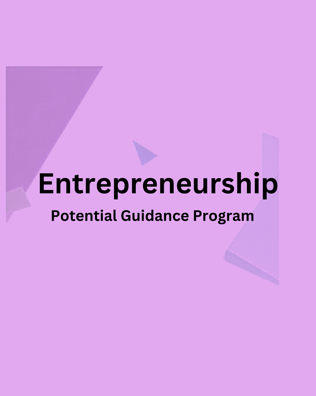 Entrepreneurship Potential Guidance Program